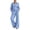 Sky Blue, variant on Szluipve 2 Piece Sets for Women 2 Piece Tracksuit Outfit Striped Side Zip‑Up Collar Jacket & Wide Leg Pants Set Ribbed Knit Casual Loungewear Suit for Daily Vacation Pink M