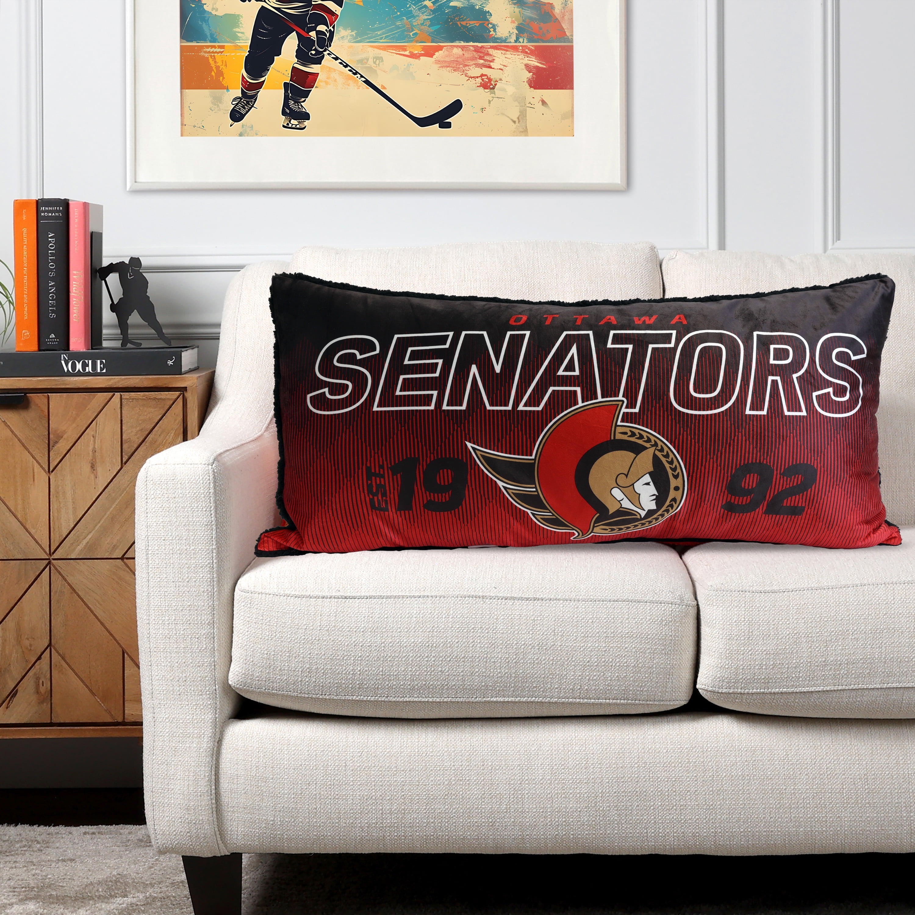 NHL Ottawa Senators Game Time Body Pillow, 18" x 36", NHL OTTAWA SENATORS BODY PILLOW