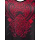 thumbnail image 3 of Camiseta Talla Extra Cruzada Manga Campana Estampada Retro Rosegal  Mangas largas de talla grande, 3 of 5