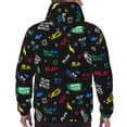 thumbnail image 7 of Lsque Gamepads Pattern Casual Men's Hoodie,Hooded Sweatshirt with Kangaroo Pocket,Pullover Hoodie-X-Large, 7 of 7