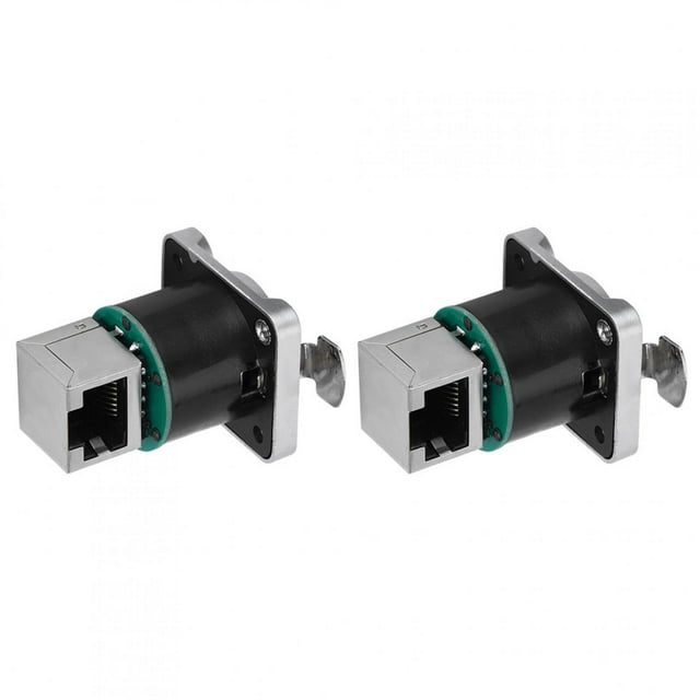 Conector de enchufes impermeables de interfaz RJ45, 2 conectores en ángulo de conectores YT-RJ45 Enchufe de aviación I Material aislante ignífugo Amonsee NO