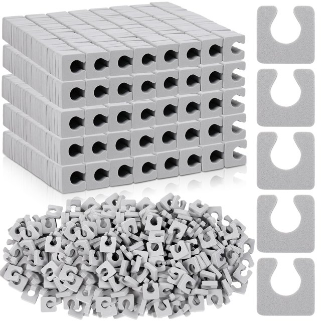 Separadores de dedos para pedicura Mumufy, 1000 unidades, espuma suave, gris