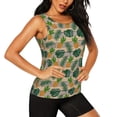 thumbnail image 2 of Easygdp Pineapples Palm Leaves Women's Workout Tank Top, Running Top, Hiking Shirt, Quick-Dry for Running, Yoga, Hiking - X-Large, 2 of 9