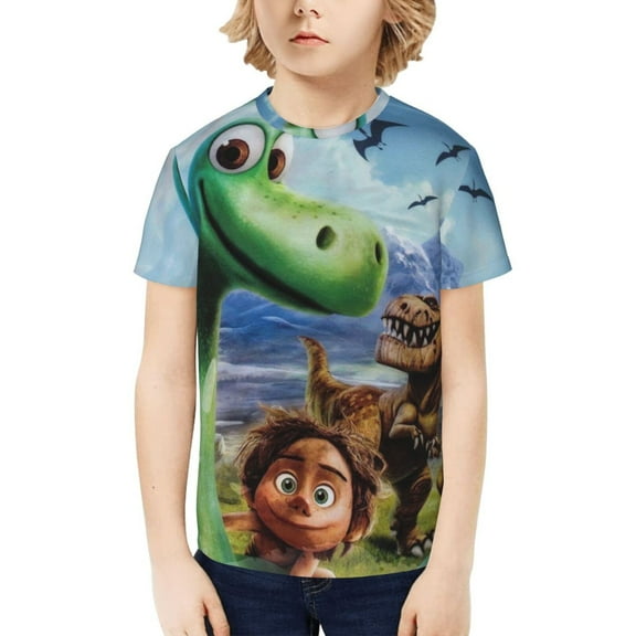 The Good Dinosaur T-Shirt for Boys Girls Youth, 3D Printed Graphic T-Shirts Short Sleeve Summer Casual Tee Shirts for Kids