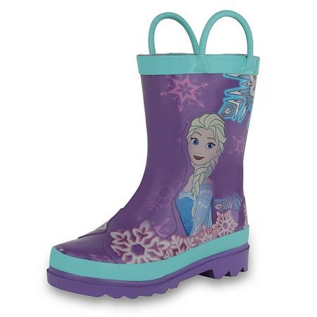 Disney Frozen Girls Anna and Elsa Pink Rain Boots ( Toddler / Little Kids)