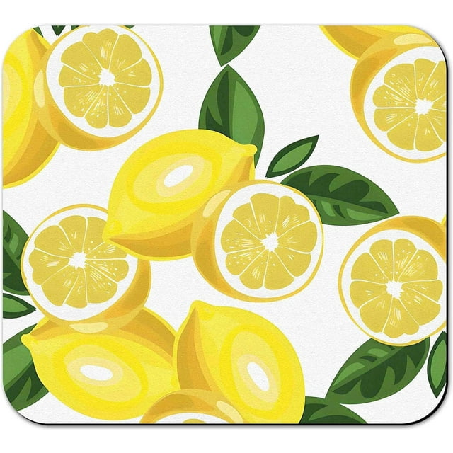 Rubber Dish Drying Mat for Kitchen Counter Large Lemon Washable Quick Home Coffee Pad Fit Under Sink,Bar,Utensils 16x18in