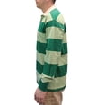 thumbnail image 2 of Steve Green Striped Long Sleeve Polo Shirt - Mens XL, 2 of 8