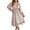 #014-White, variant on Roncen Women's Solid V-Neck Dress - Casual Chic Style Long Sleeve Mid-Calf Length Dress with Flowy Hemline, Comfortable Loose Fit Maxi Dress for Office Daily Wear