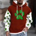 thumbnail image 1 of Sudadera con capucha para hombre, estilo informal, con estampado del Día de San Patricio, con cordón y manga larga, de poliéster., 1 of 5