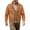 Brown, variant on Men's Multi Pocket Military Style Bomber Jacket with Stand Collar
