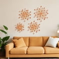 thumbnail image 4 of Orange Metal Wall Sculptures 4-Pack Starburst Sunburst Decor for Living Room Bedroom Entryway, 4 of 7