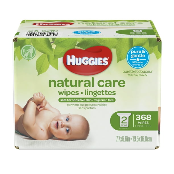 Huggies Natural Care Baby Wipes, Unscented Refills (368 ct)