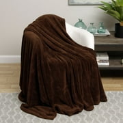 Ultra Plush Chocolate Brown Design Queen Size Microplush Blanket
