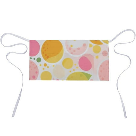 

Housewife Baker Orange Milk Tea Cake Dessert Pattern Polyester Cotton Apron Professional Grade Half-length Apron with Three Pockets