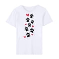 thumbnail image 1 of Hyknon Hauts pour Femmes Été Nouveau Chandail à Manches Courtes Col Rond Décontracté Saint-Valentin Haut Doux Polyvalent pour Sortir, 1 of 4