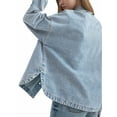thumbnail image 3 of PAOLA RIBONI Womens Denim Jacket Wash Jean Jacket Coats with Pockets, 3 of 15