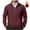 Wine, variant on GigrtiJin Outdoor Leisure Sweatshirt for Men 1/4 Zipper Solid Color Plus Fleece Warm Stand Collar Tops Winter Casual Cozy Blouse