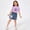 Purple, variant on FSYBOA Girls Summer Outfit Sets , Shorts Sleeves Elastic Waist Fashion Casual Kids Clothing Set Pink Size 6 T