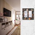thumbnail image 5 of Yayeee Rocker Switch Wall Plate 1-Gang 4.6"x2.9" Home Decorative Outlet Cover, Colorful Flower, 5 of 6
