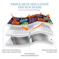 thumbnail image 4 of DouZhe Car Sunshades for Windshield, Horror Halloween Pumpkin Monster Pattern Car Sun Shade Block Heat and UV Rays, 55" x 30", 4 of 8