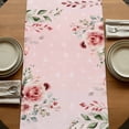 thumbnail image 5 of Table Runners 72 Inches Long Dress Scarves, Pink Valentine's Day Farmhouse Kitchen Table Runner, Coffee Tablerunners, Roses Romantic Art Spring Floral 18x72 Inch, 5 of 9