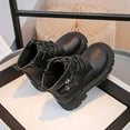 thumbnail image 5 of Girls Stylish Ankle Boots Classic British Style Soft Sole Short Booties Comfortable Durable Leather Footwear For Kids Everyday Adventures Toddler Youth Black, 5 of 7