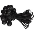 thumbnail image 2 of 50 Pcs Tent for Camping Black Tarp Plastic Tarp Camping Tent Tie Tent Bungee Canopy Cords Tie Down Elastic Cord Bungee Ball Cord Set Tie Down Ball Bungee Elastic Rope Tarpaulin Set, 2 of 5