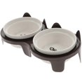thumbnail image 4 of Here's a polished and professional product description for your ceramic cat food bowls:\n\n \n\n**Elevated Ceramic Cat Food Bowl – Double Bowls with, 4 of 5