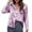 Purple, variant on Womens Summer Tops Satin Satin Imitation Silk Long Sleeved Button Down Blouse Shirts for Women