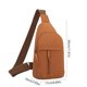 thumbnail image 3 of Bolso bandolera para hombre y mujer | Bandolera ligera de nailon y spandex, mochila deportiva para el hombro, mochila de viaje multiusos - Compacta 30x17x10cm | Moderno, Elegante, Versátil, Unisex, 3 of 6