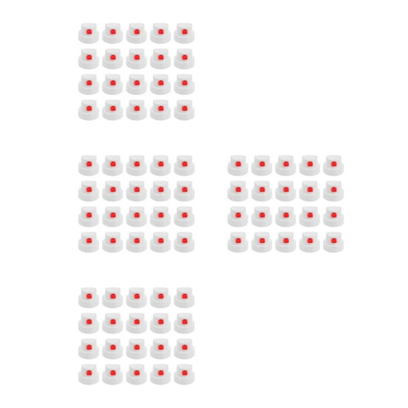 PENIKOKO Raindrops 80 PCS Spray Can Nozzle Caps White Plastic Fat Spray Paint Nozzles Replacement for Aerosol Cans