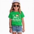 thumbnail image 2 of TOWED22 Girls Christmas T-Shirt Christmas Funny Graphic Casual T Shirts Xmas Gifts Christmas Party Outfits, 2 of 6