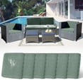 thumbnail image 2 of Topchances 8Pcs Stretch Patio Cushion Covers, Waterproof Outdoor Cushion Cover Replacement for Patio Furniture Protector (Green), 2 of 10
