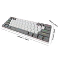 thumbnail image 3 of Teclado mecánico RGB de 61 teclas, teclado portátil GK023 con cable para jugadores, para PC y portátil, 3 of 8