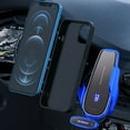 thumbnail image 2 of "Bouanq School Supplies Portable Wireless Charger Wireless Car Charger For All Smartphones, 15W QI Fast Charging,Auto-Clamping Car Wireless Charger A-ir Vent Car Phone Mount", 2 of 8