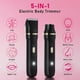 thumbnail image 2 of Afeitadora eléctrica para mujer, recortadora de bikini 5 en 1 en seco y húmedo con base de carga USB, depilación facial de lujo, afeitadora corporal en seco y húmedo para nariz, cejas, barba, axilas, 2 of 5