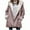 Pink, variant on VINUSLI Winter Coats for Women Warm Fleece Lined Jackets Horn Buckle Button Sherpa Faux Fur Hooded Parka Peacoat Outerwear 2025 Army Green,XXL