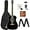 Black, variant on Fender CC-60S Solid Top Concert Acoustic Guitar - Black w/ Gig Bag