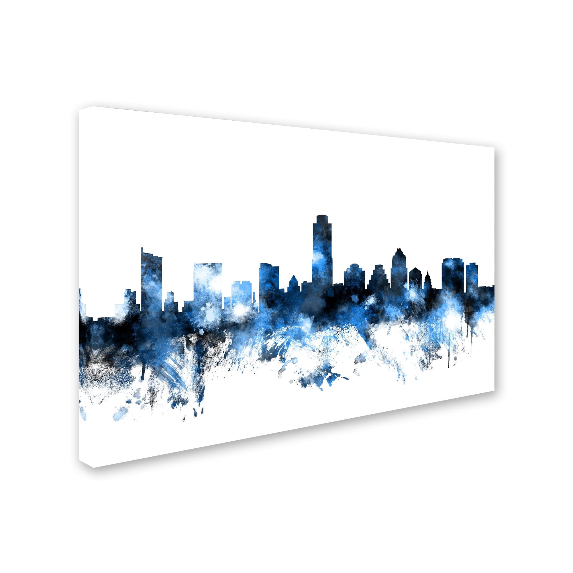 Trademark Fine Art "Austin Texas Skyline II" Canvas Art by Michael Tompsett