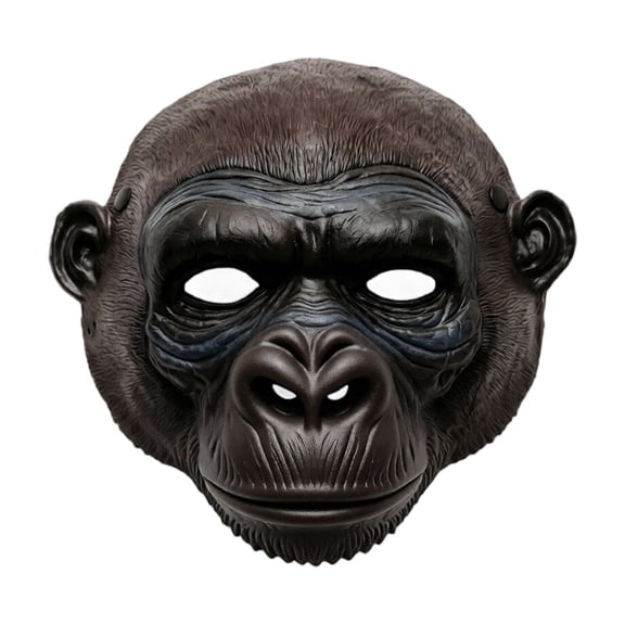 Full Face Gorilla Mask Ape Mask Latex Scary Halloween Mask for Adult Gorilla Accessory for Halloween Party Masquerade Black 1 Pack