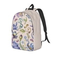thumbnail image 2 of XMXT Backpack for School Work, Purple Floral Butterfly Decoration Canvas Bookbag Travel Bag for Women Men, S, 2 of 7