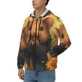 thumbnail image 3 of Kdxio Cute Sunflower Guinea Pig Print Men Hoodies Casual Hoodies for Men with Zip Pockets Full Zip Long Sleeve Sweatshirt Sports Hooded Jacket-Medium, 3 of 5