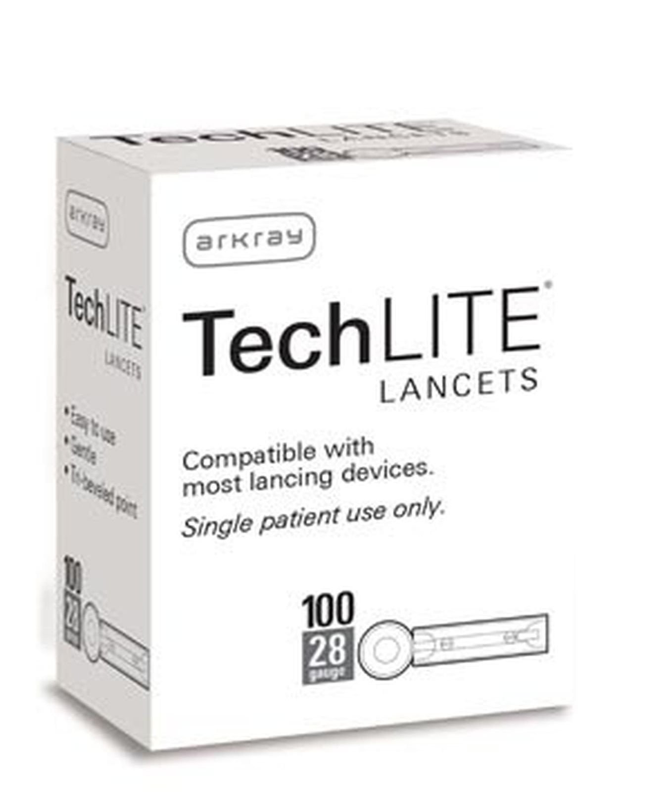 ARKRAY TECHLITE LANCETS Lancet, 28G, 100/bx