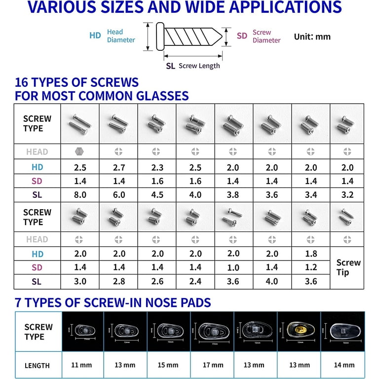 HQVOIC Upgraded Eyeglasses Repair Kit: Magnetic Screw HQVOIC Upgraded Eyeglasses Repair Kit: Magnetic Screw
