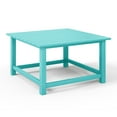 thumbnail image 5 of WestinTrends Malibu Low Outdoor HDPE Square Patio Coffee Table, Turquoise, 5 of 16