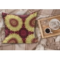 thumbnail image 2 of Purple Mandala Fluffy Throw Pillow Cushion Cover, Pattern with Baroque Victorian Featured Old Fashion Effect Art, Decorative Square Accent Pillow Case, 16" x 16", Maroon Yellow, by Ambesonne, 2 of 5