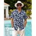 thumbnail image 4 of COOFANDY Men Linen Aloha Shirts Button Up Lightweight Beach Wear Wedding T Shirts, 4 of 6