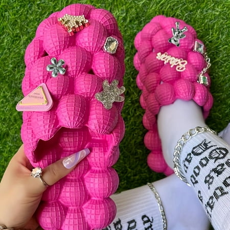 

Women s EVA Bubble Slippers - Waterproof Non-Slip Comfort Thick Sole & Ankle-Strap