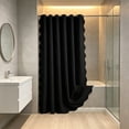 thumbnail image 3 of Cortina de Ducha de Gran Tamaño: Tejido de Poliéster Impermeable, Cortina Colgante Plegable y Suave para Baño, Caravana, Gimnasio o Dormitorio., 3 of 6
