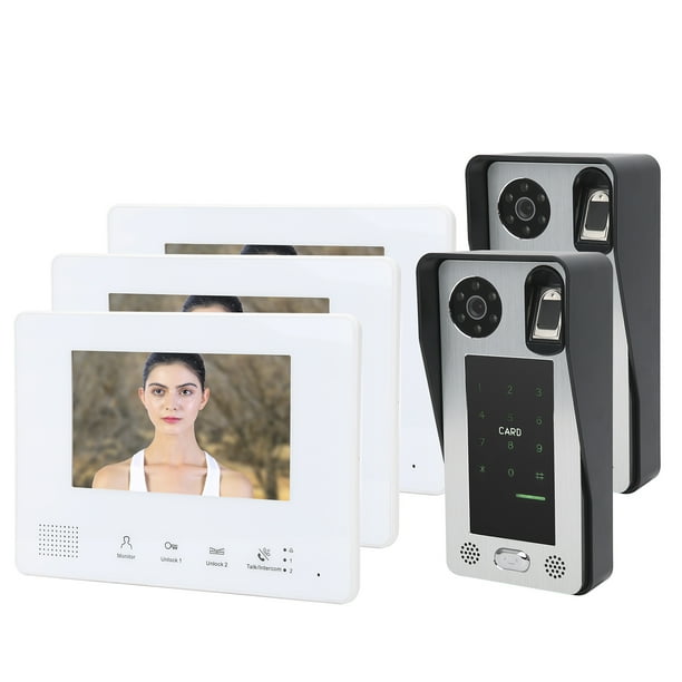 Kit de videoportero, videoportero de 2 cables, videoportero de 7 pulgadas, timbre con video, diseño elevado